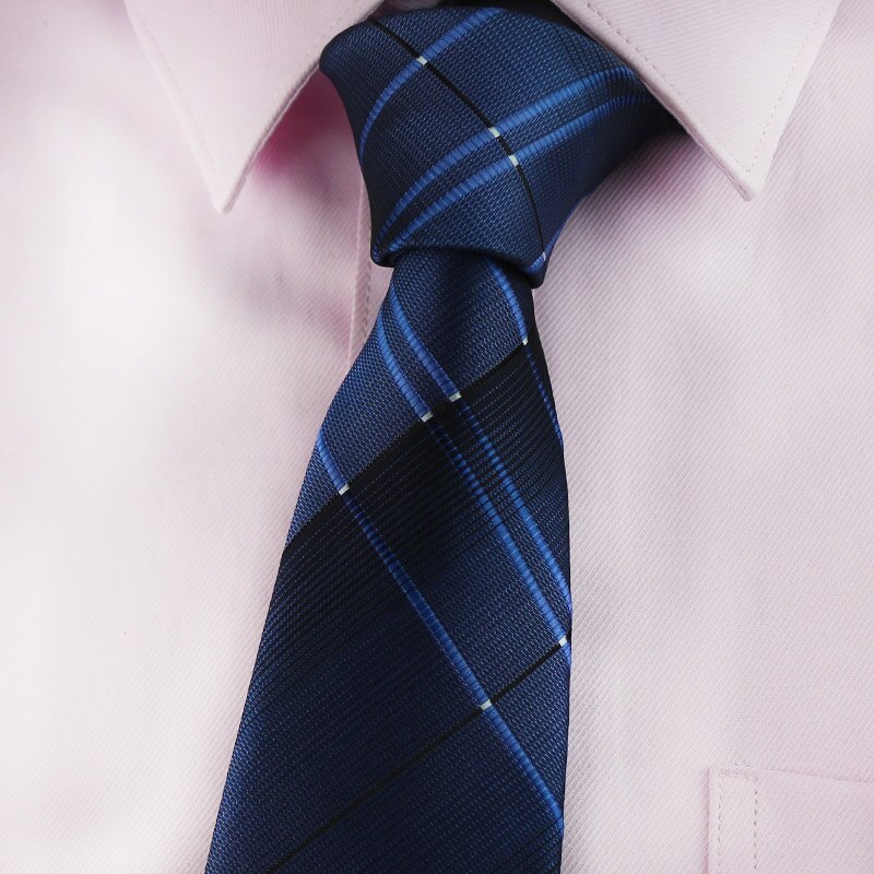 Corbata clásica de 8 cm para hombre a rayas para ceremonia de boda y cita, corbatas formales de de seda sintética con caja de: Color 8