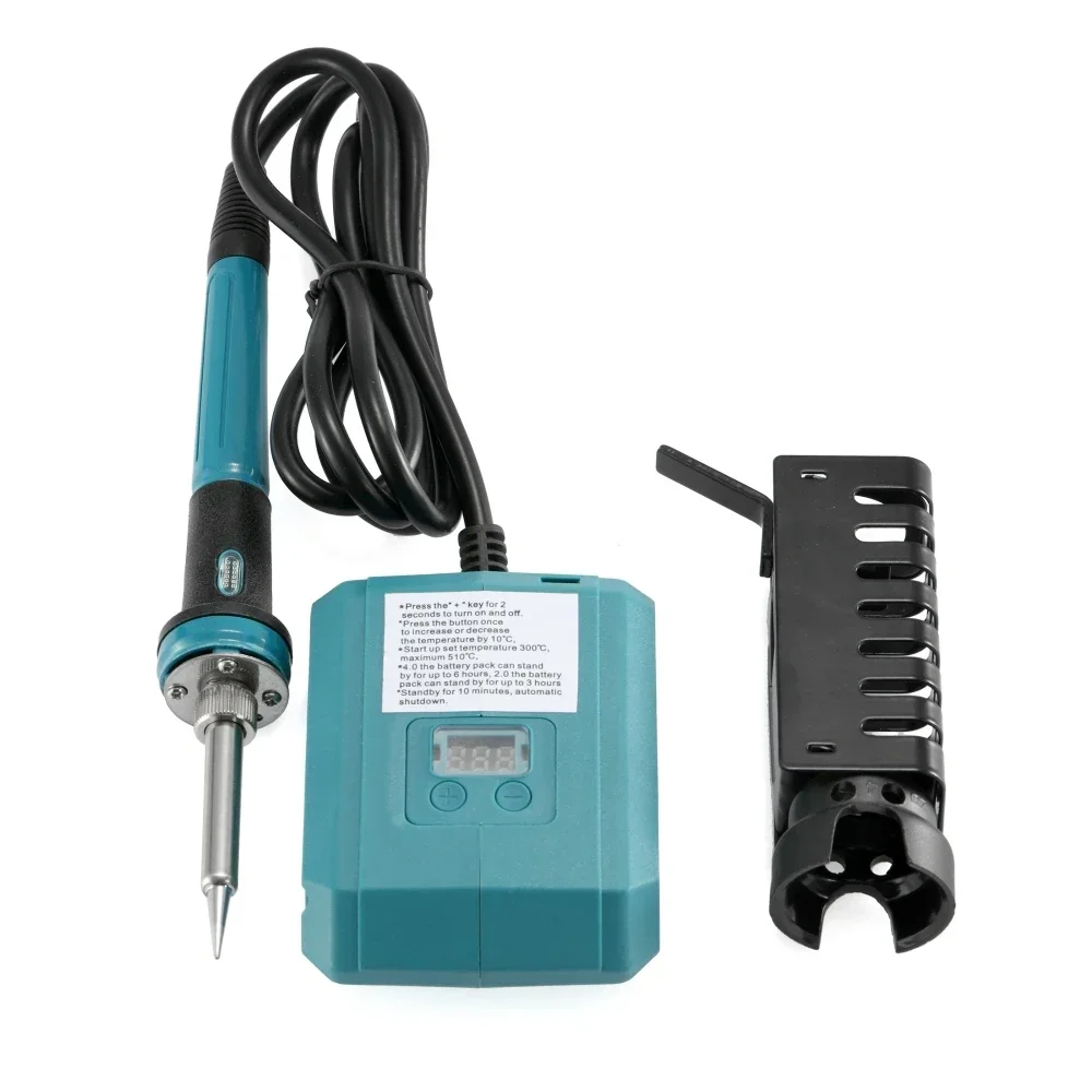 Makita 20v -accu soldeerbout 60w draadloos lasgereedschap, temperatuur instelbaar tot 300-500 ℃, snelle opwarming