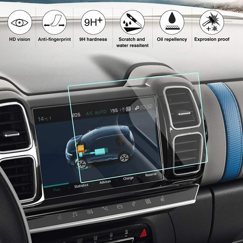GPS para coche Protector de pantalla de vidrio templado para Citroen C5