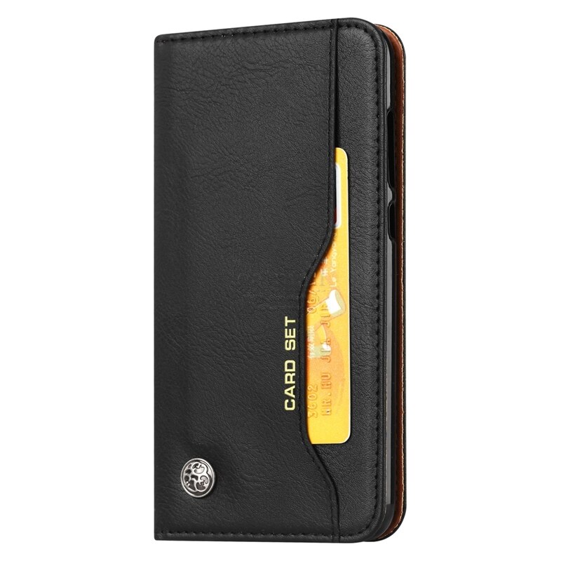 Für Xiaomi Redmi Hinweis 8 Pro Fall Brieftasche Wildleder Leder Karte Stehen Magnet Folio Für Xiomi Hinweis 8 8T fall Luxus Retro Flip-Cover: For Redmi Note 8T / Black