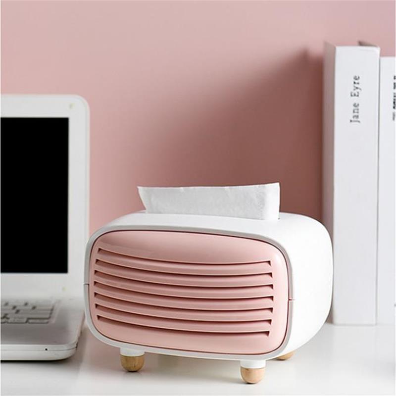 Radio Tissue Box Plastic Living Room Chic Paper Towel Storage Box Hotel Restaurant Home Decoration Supplies