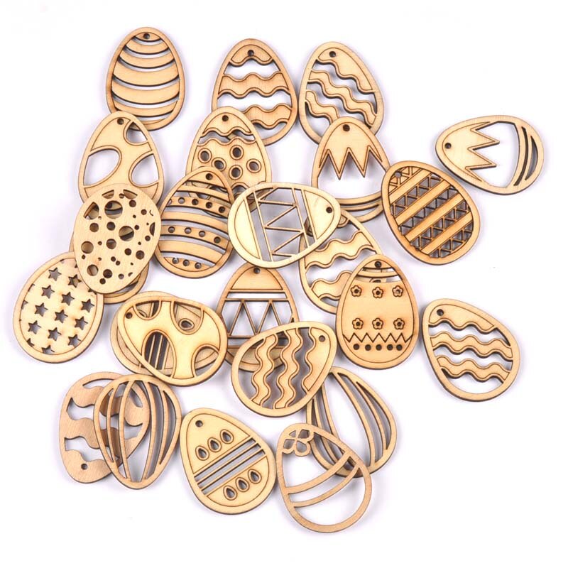 IWTBNOA Kit De Manualidades De Pascua De Madera - 245 Piezas: 50 Huevos Para Pintar, Pompones, Ojos, Lápices De Acuarela, Y Cuerdas - Decoración Infantil