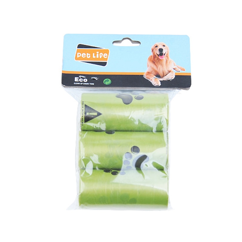 Compostable Dog Poop Bags Cornstarch Earth Friendly 8 rolls/box Biodegradable Pet Dog Cat Waste Bags Thicken Garbage Bag