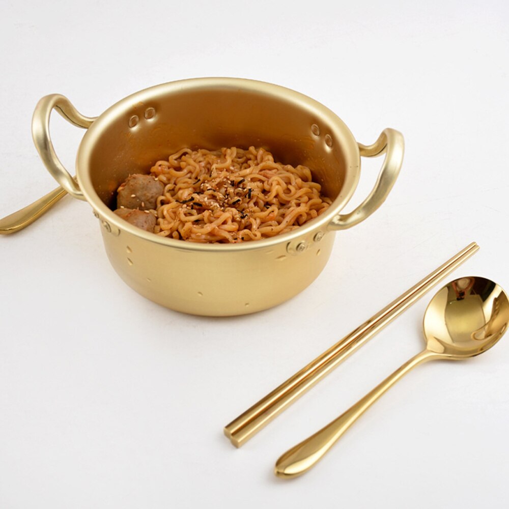 Practical Aluminum Cooking Pot Multi-function Open Fire Heating Health Stew Pot Instant Noodle Pot Noodles Bowls for Home Kitche