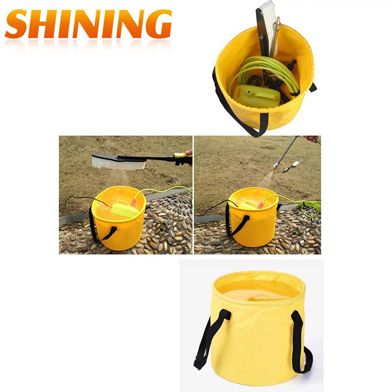 Seau à eau pliable multifonctionnel de 22l, lavage de voiture, de Camping en plein air, seau souple pliable pour la pêche