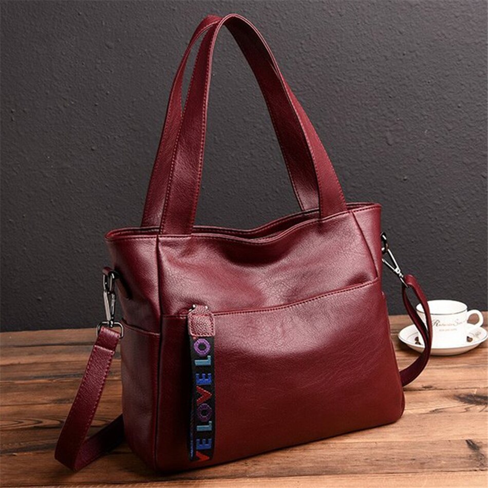 Lederen Crossbody Tassen Voor Vrouwen Luxe Handtas Casual Dames Schoudertas Tote Bag Sac Een belangrijkste