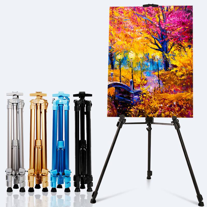Adjustable Tripod Painting Easel Stand Aluminium Alloy Canvas Paint Holder Display Art Supplies for Painting
