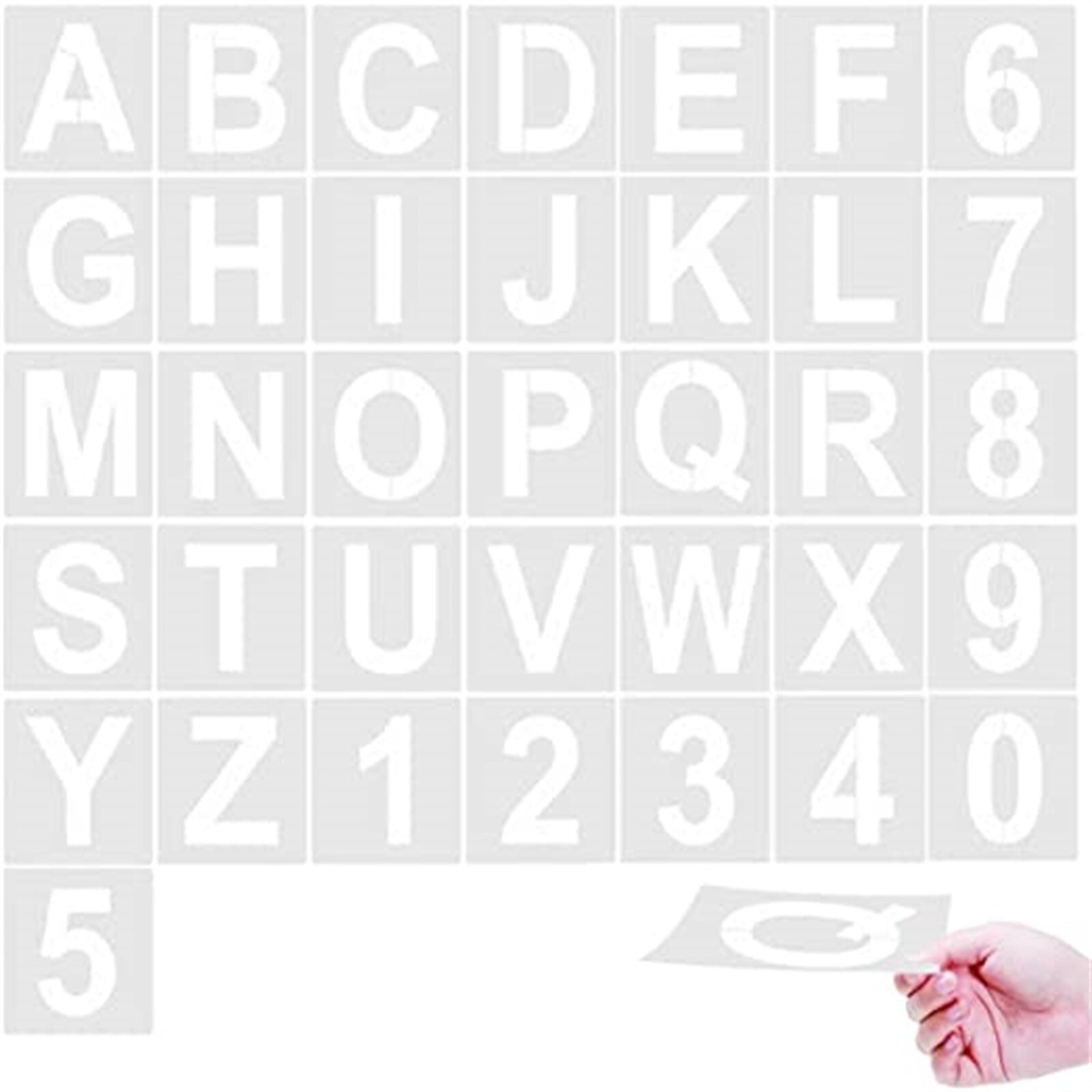 Alphabet Letter Stencils 36 Pcs Reusable Plastic Letter Number Templates Art Craft Stencils For Wood Wall Chalkboard Tool