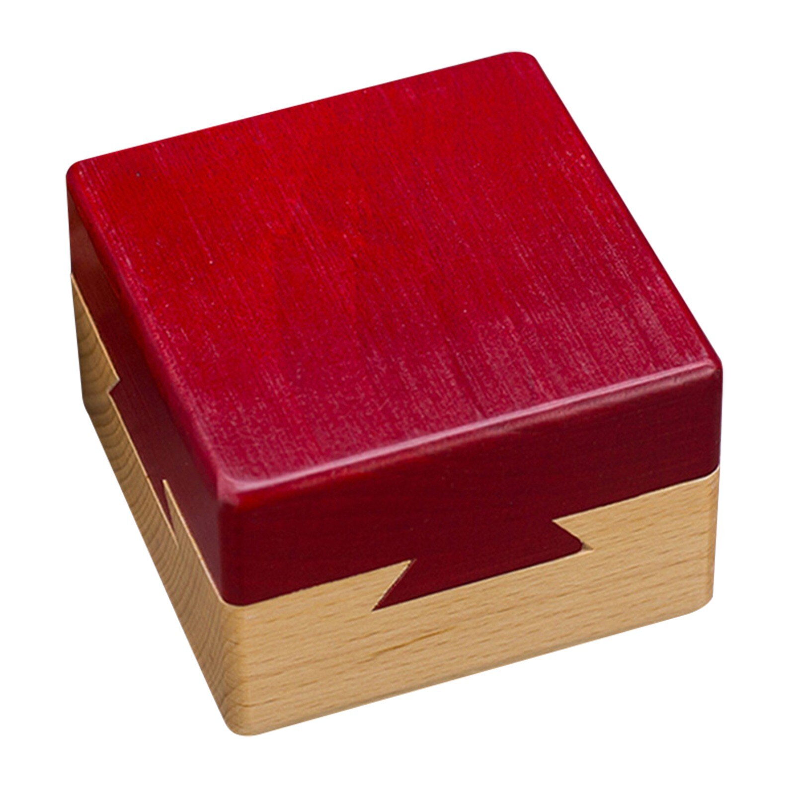 Valentine's Day Boxes Wooden Organ Boxes Unlocking Toys Small Puzzle Box: Burgundy