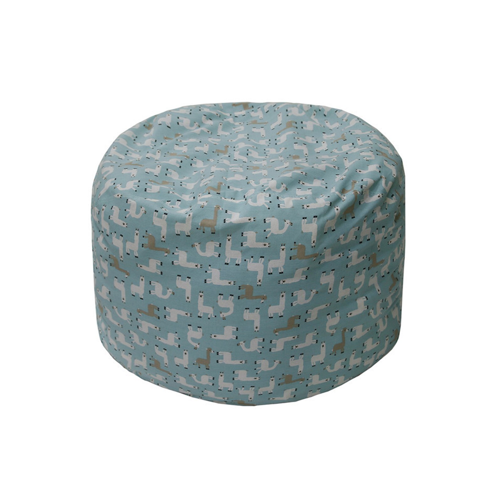 Bean Bag Sofa Cover 80cm Canvas Round Plush Toy No Filling Zipper DIY Gaming Home Decor Accessories Storage Washable Organizer