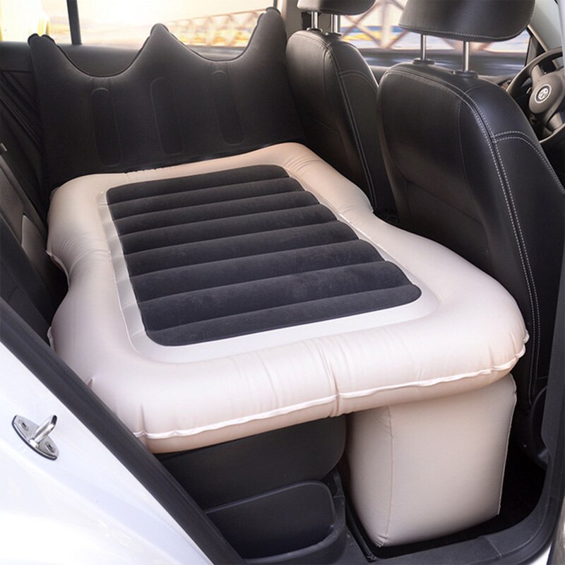Flocking car bed Automotive interior supplies car travel bed Inflatable bed Car travel mattress Car Back Seat Cover: Black
