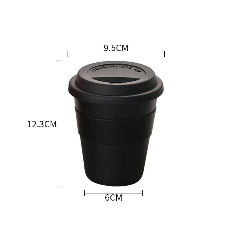 1PC 400ml Reusable Heat Insulated Travel Mugs Tea Coffee Travel Mug Cup with Silicone Lid mug