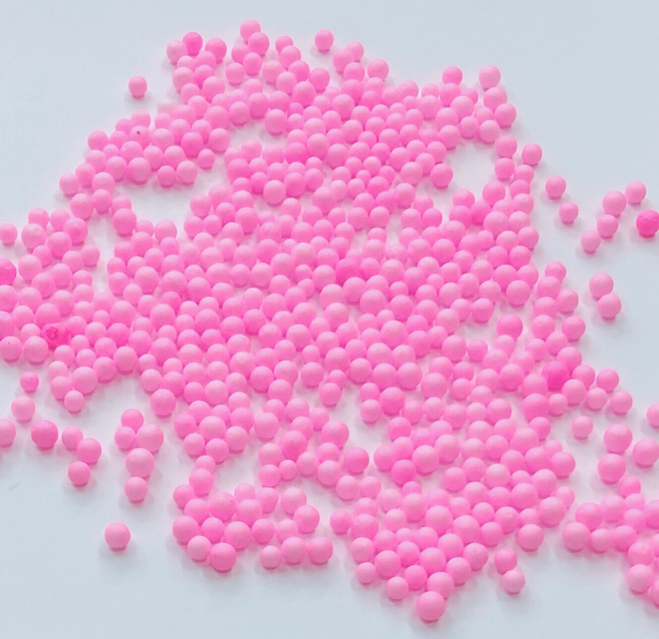 1pack Polystyrene Styrofoam Balls Bottle DIY Snow Mud Particles Accessories Slime Balls Small Tiny Foam Beads For Foam Filler: pink