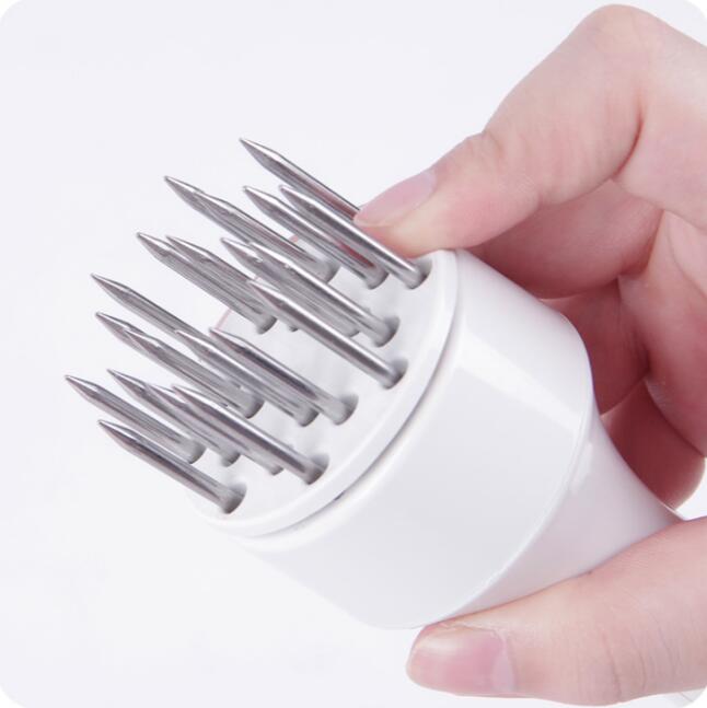 Stainless Steel Pinus Steak Needle Meat Tenderizer Device Meat Needle Inserted Long-handled Steak Needle