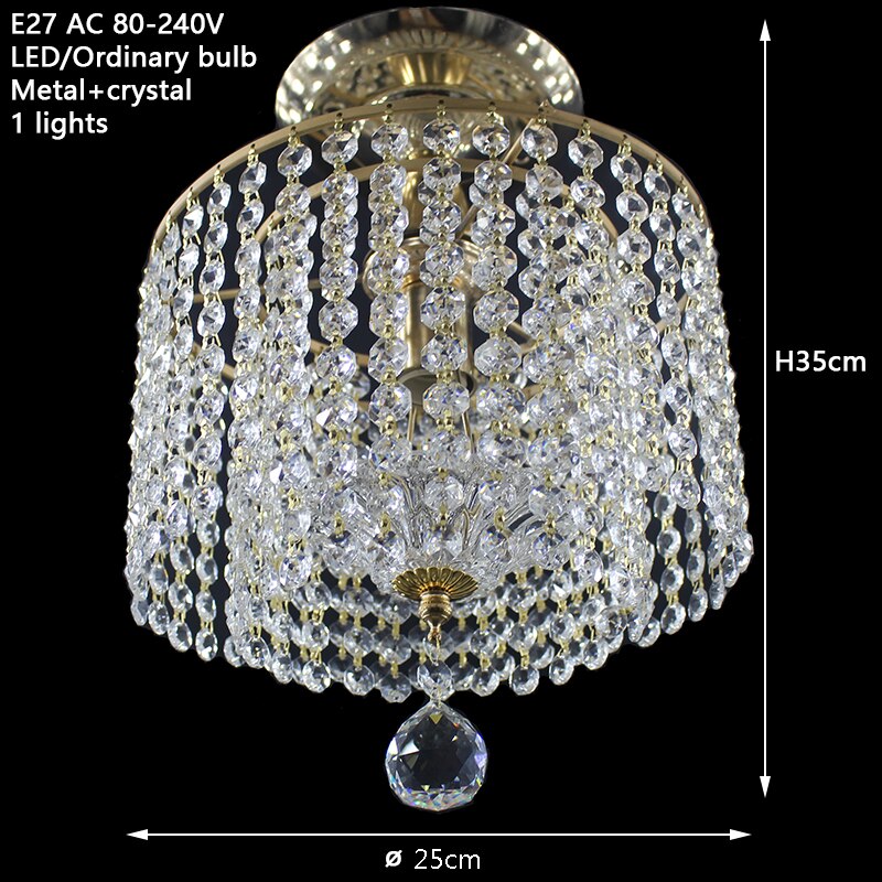 Moderne golden royal crystal glans Plafond Lichten E27 vintage art deco LED plafond Lamp Armatuur Voor Woonkamer slaapkamer hotel