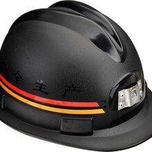 Mijnwerkers helm ABS materiaal rood en zwart optionele