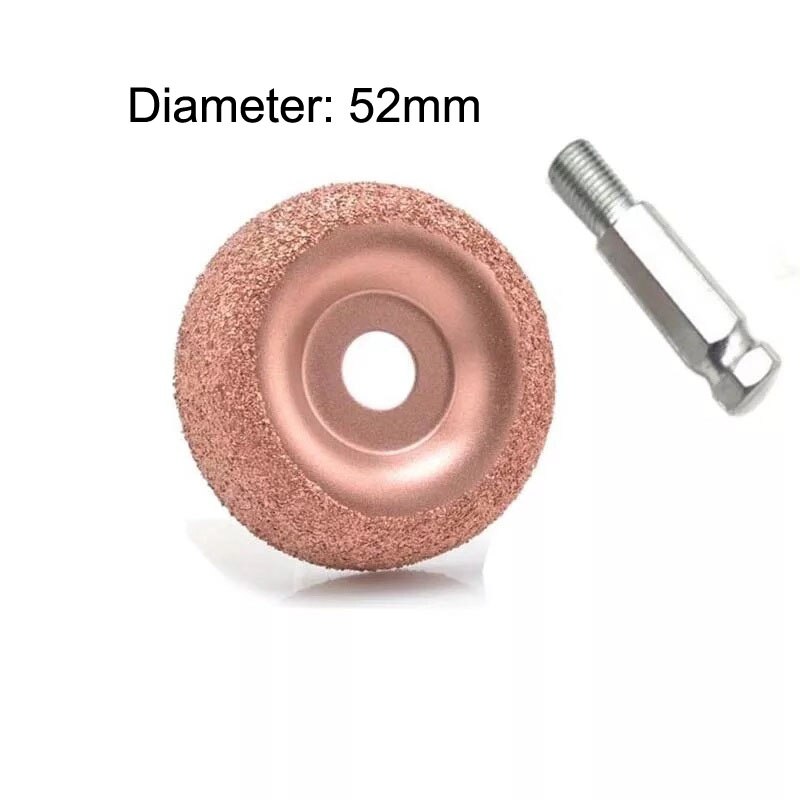 Band Buffing Wheel Kit Diamant Slijpschijf Ronde Slijpen Hoofd 2 &quot;2.5 Inch 38Mm Autoband Reparatie Buffer air Grinder W/ Adapter: 1pc 52mm low speed