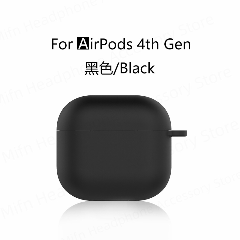 Para nuevos airpods 4 funda para auriculares apple funda protectora de silicona líquida para airpods 4 funda para auriculares inalámbricos Bluetooth: Rojo anaranjado