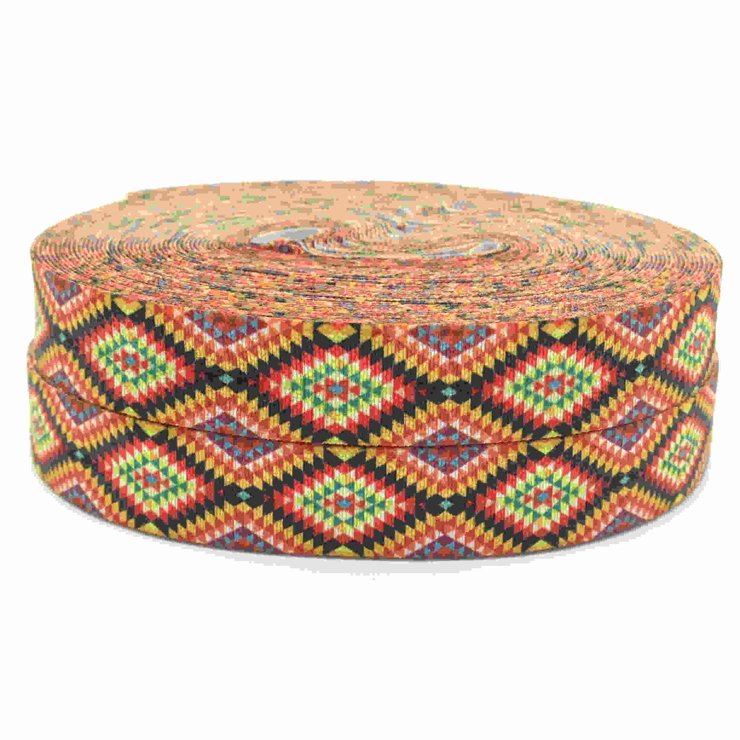 5 mètres 16mm Aztèque Imprimé replier élastique FOE Main Artisanat Accessoires DIY Cheveux liens matériel: p508