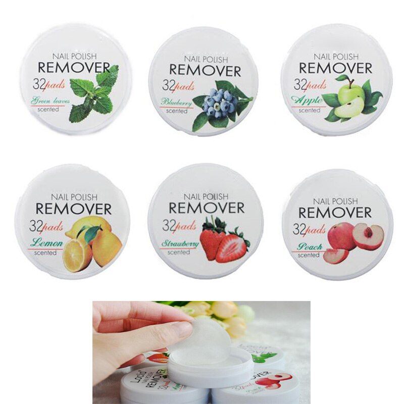 Addfavor negle skønhedsværktøj sæt negle neglebånd pusher manicure frugt neglelakfjerner cap klip makeup servietter bomuldstilbehør
