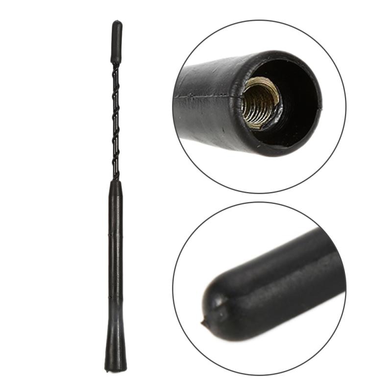 Antena De Radio Para Coche Universal | 9 Pulgadas, Color Negro | Base Con Rosca De 5 Mm | Mejora La Recepción AM/FM