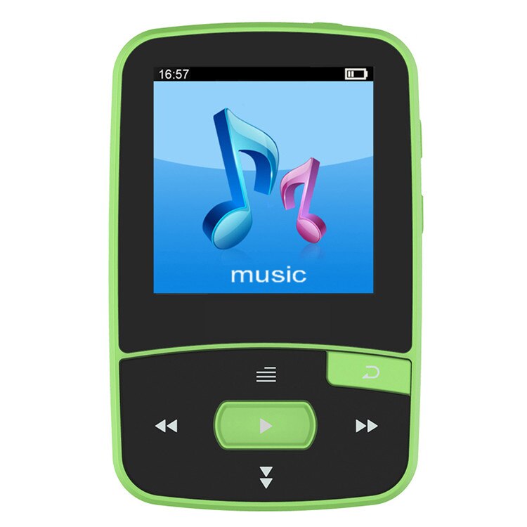 Clip Bluetooth MP3 Speler 8gb met Scherm Sport Muziekspeler Ondersteuning FM Radio, Opname, stappenteller + Gratis Armband: Groen / 8GB