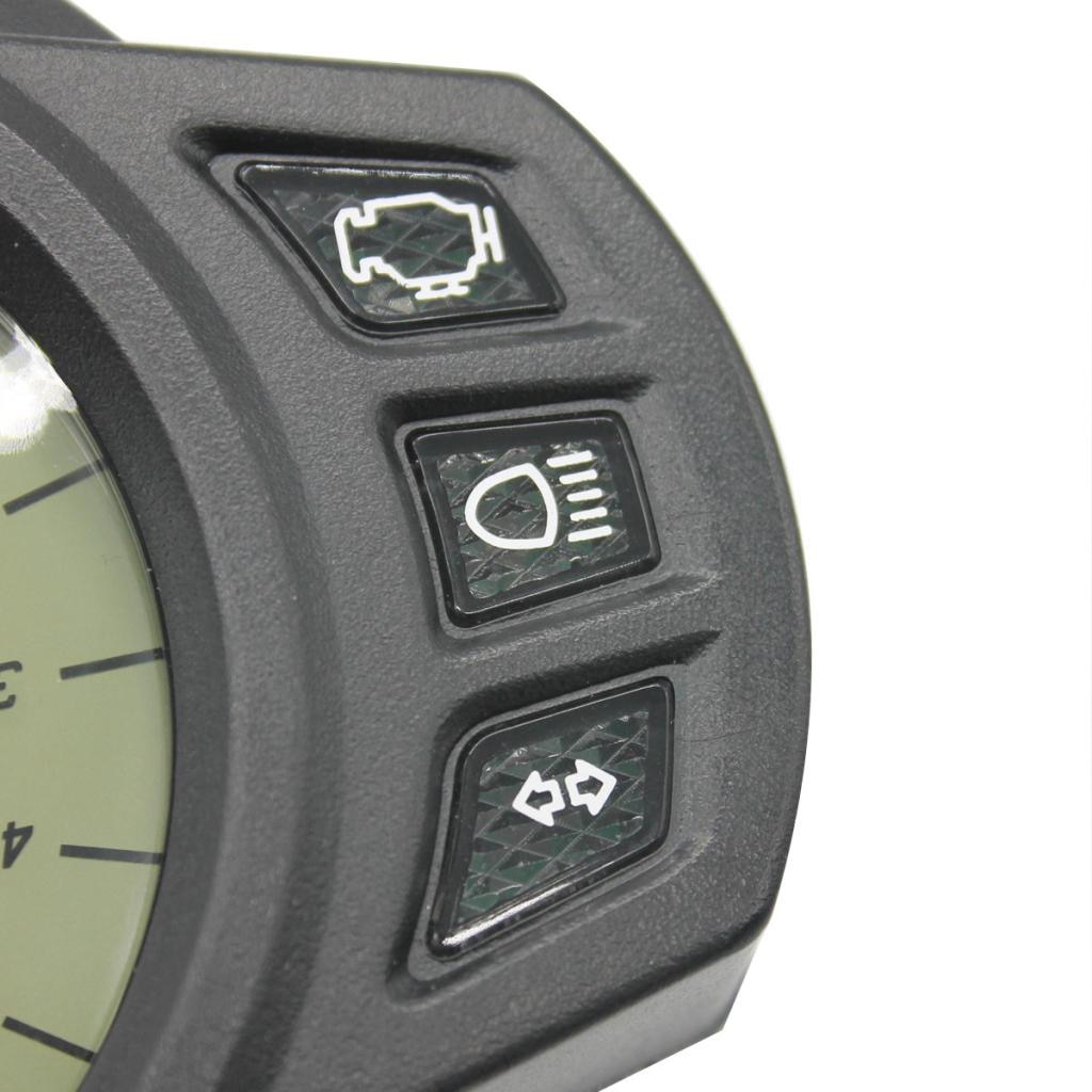 Motorcycle Digital Light LCD Speedometer Odometer Tachometer, 7 Color Display Oil Level Meter, Universal