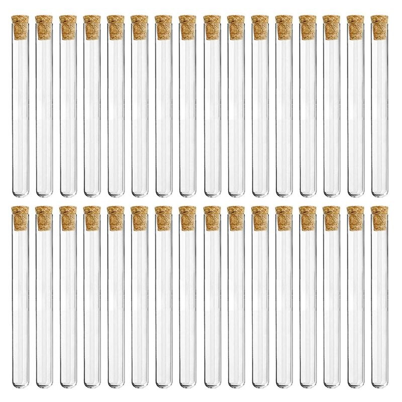 Kunststoff Reagenzglas mit Korken Stopper Korn Lagerung Fläschchen Container M17F