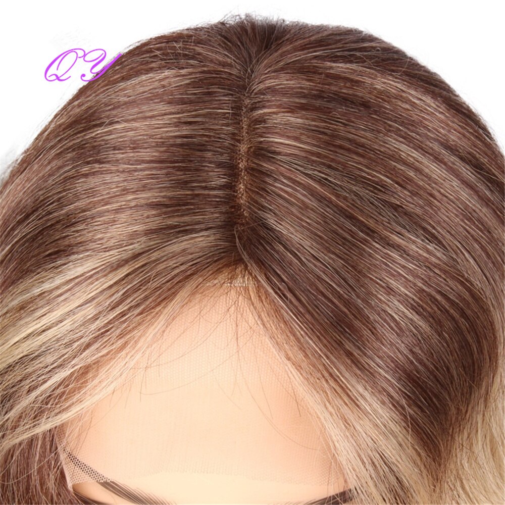 Synthetic Lace Women Wigs Long Natural Brown Ombre Linen for Women's Hair Wigs Hairstyle Daily Wear Woman Wig