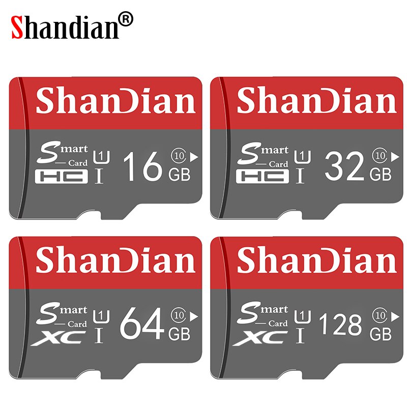 ShanDian mini karta TF szybka klasa 10 8GB 128GB 32GB karta pamięci Tarjeta wysokiej jakości karta Lampa błyskowa 16GB 64GB karta sprytny-sd