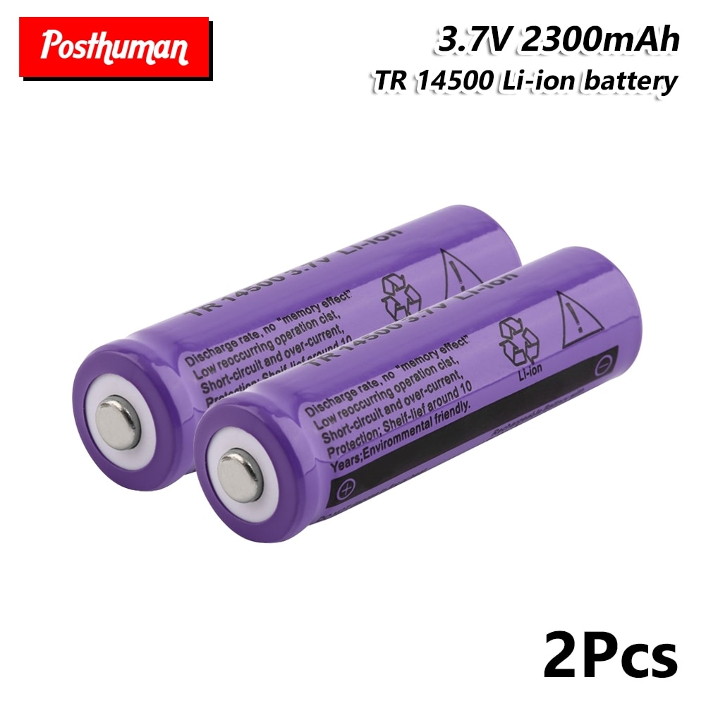 1/2/4/6/8 Pcs Hoge Capaciteit 14500 Li-Ion Batterij 3.7V Gif 14500 2300 mah Oplaadbare Batterijen Cellen 14500 Lithium Baterijen