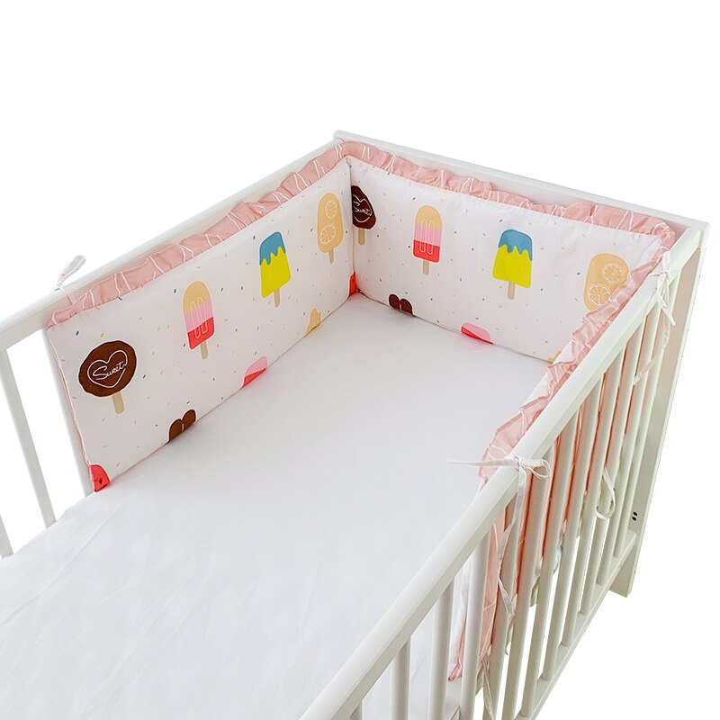 1 Pcs Baby Bed Protector Crib Bumper Crib Protector Kit De Berço Cot Bumper Room Decor 180 Cm Lengte 30cm Hoogte: Black