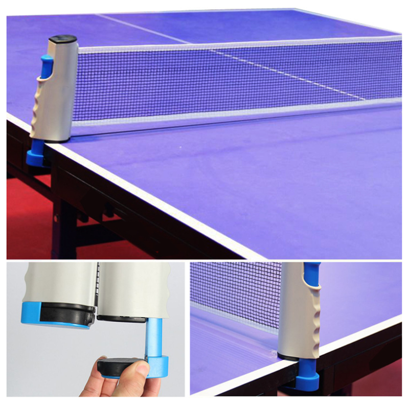 Ensemble de raquette de Tennis de Table raquette de Tennis de Table Portable ensemble de support télescopique en plastique robuste 4 Tennis de Table