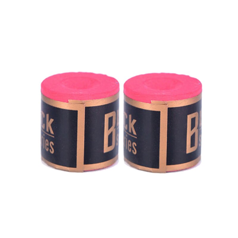 2 Pcs Biljart Krijt Zwembad Keu Snooker Cilindrische Niet Giftig Geen-Slip Accessoires Und: Rood