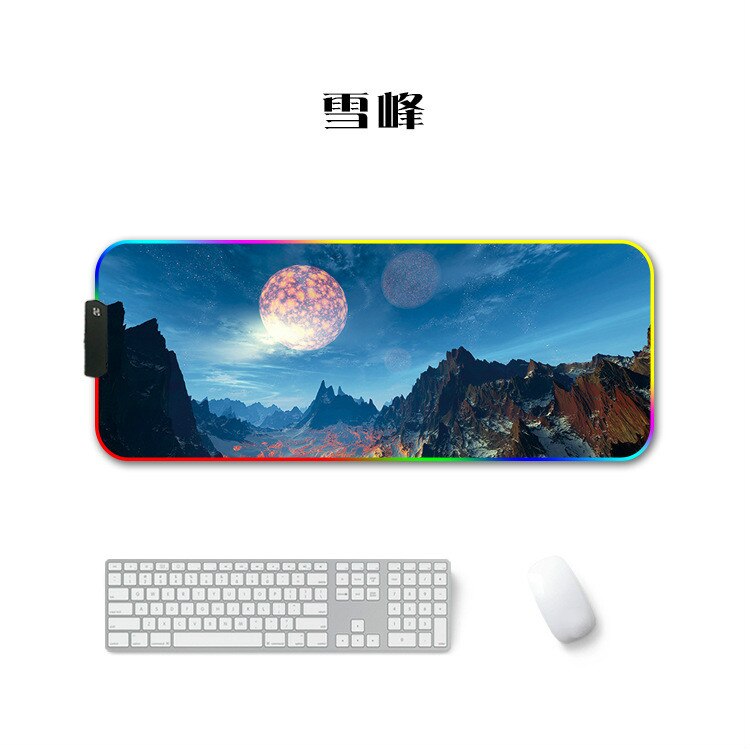 Rvb grand tapis de souris tapis de souris de jeu Gamer Led ordinateur tapis de souris grand tapis de souris avec rétro-éclairage tapis pour clavier tapis de bureau souris: 300x800x3mm3