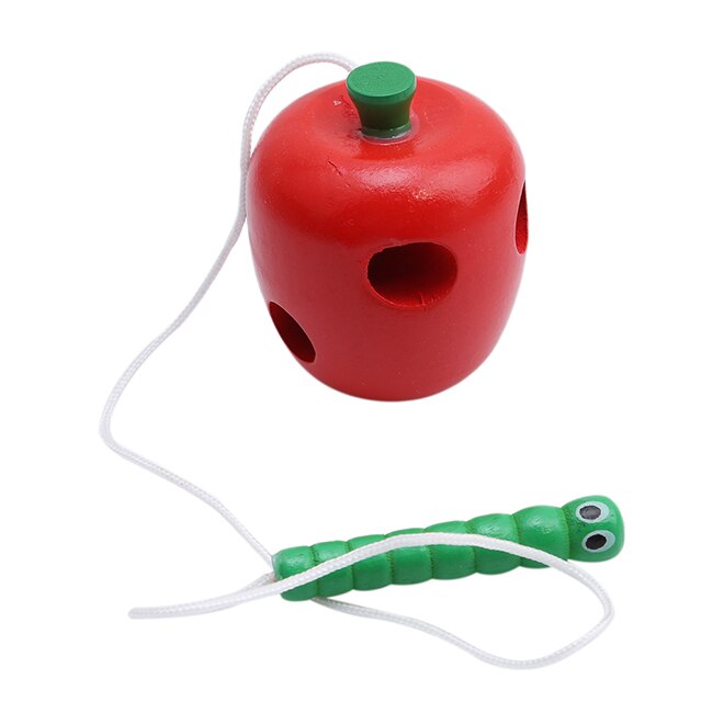 Fun Houten Speelgoed Worm Eet Fruit Appel Peer Vroeg Leren Onderwijs Aid Baby Speelgoed Kinderen Educatief Speelgoed: apple