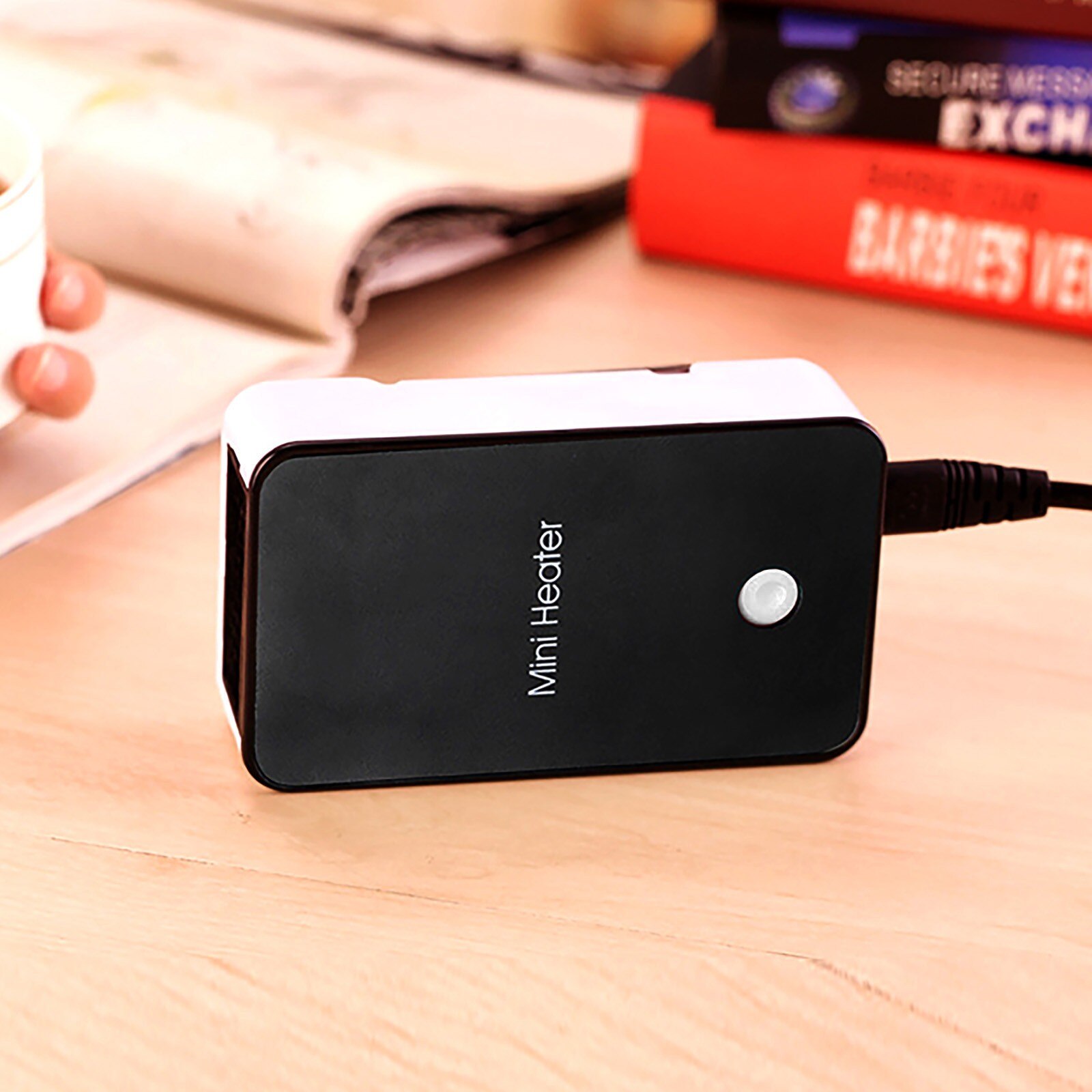 Desktop Mini Heating Air Heater Cartoon Personal Mini Space Heater Fan Portable Electric Home Office Indoor Use