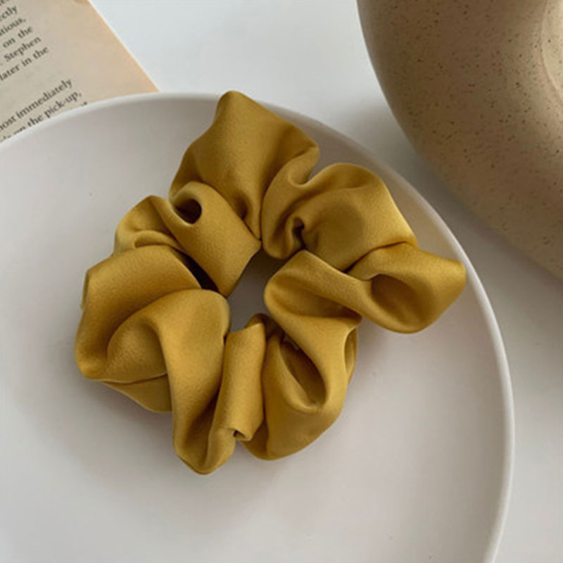 Scrunchies de seda para el cabello para mujer, coletero elástico, banda para el cabello de seda satinada, lazos para el cabello de Color sólido, accesorios para el cabello, cuerda para el cabello