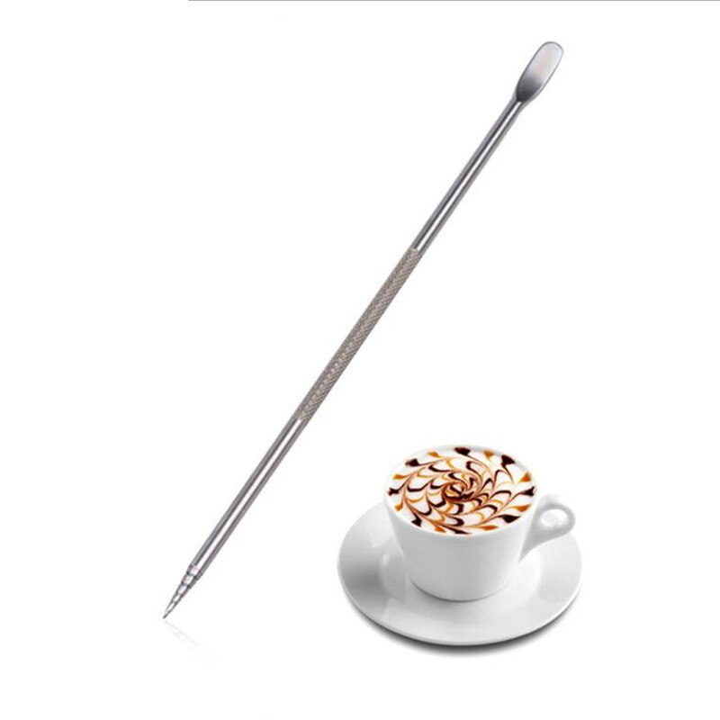1 stk barista cappuccino espresso kaffe dekorere latte Kunst penn tukle nål fancy kaffepinne verktøy