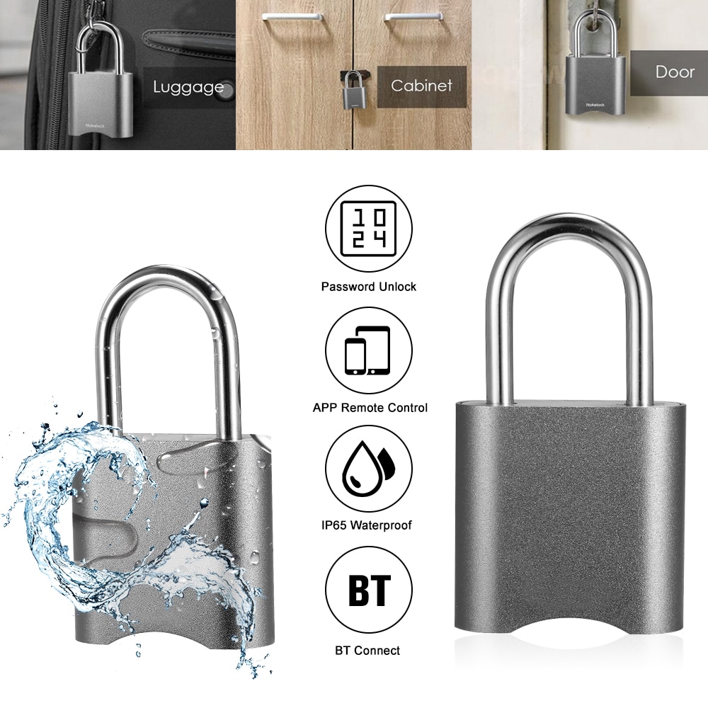Draadloze Lock Smart Bt Slot Met Telefoon App Wachtwoord/Bt Verbinding Unlock Geen Keyhole Geen Toetsen Veilig Slot voor Home Security