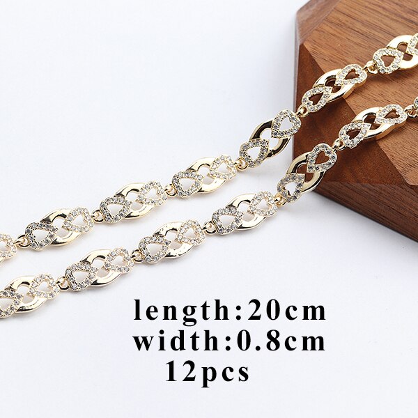 GUFEATHER M700, schmuck zubehör, 14k gold überzogen, diy ketten, zirkon, charme, hand made, kupfer metall, schmuck machen, 20 cm/lot: M70013