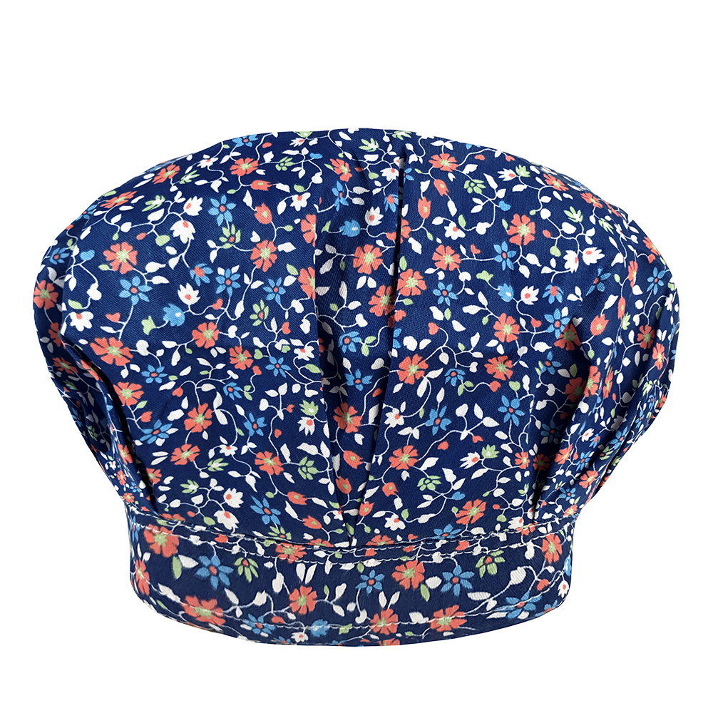 men and women Floral printing adjustable Scrub hats beauty salon Scrub Caps spa laboratory cute fluffy working hats: 32100