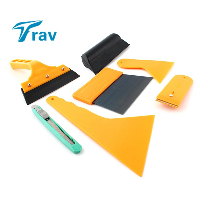 7pcs Car Window Tint Tools Kit Set Fitting For Film Tinting Scraper Application w/retail package