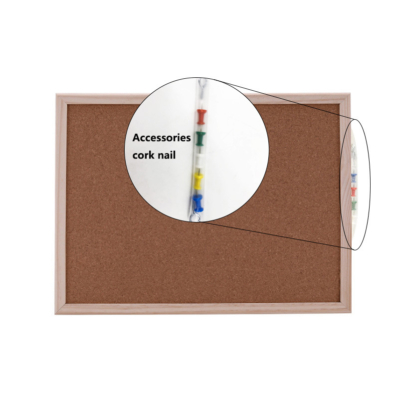 1PCS cork message board 30*40cm board Cork needle Board Combination Drawing Board Pine Wood Frame