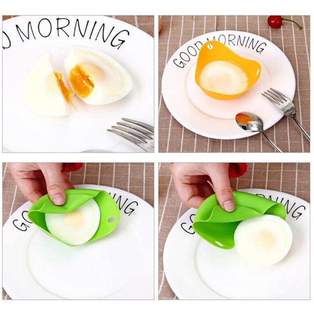 4PCS random color egg poacher silicone pancake egg poach pods baking cup kitchen cookware bakeware tool utensil