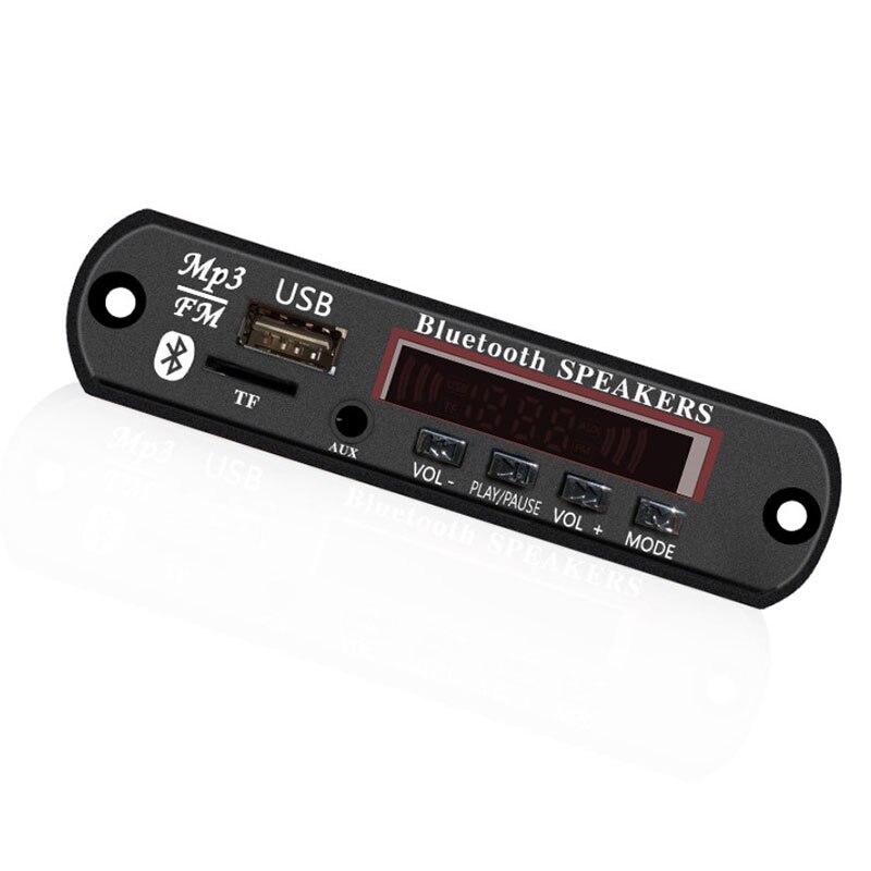 Reproductor MP3 USB para coche, 12V, Bluetooth 5,0, ranura para placa decodificadora/USB/tarjeta remota FM