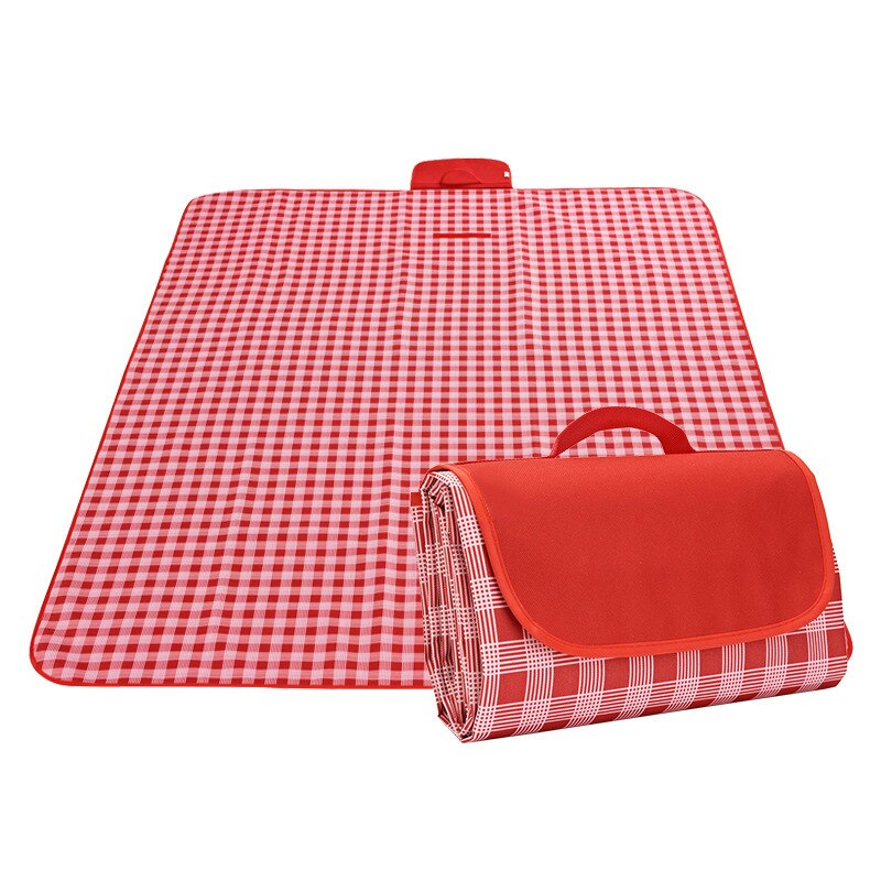 Outdoor Picknick Lichtgewicht Camping Grond Mat Draagbare Waterdichte Pocket Zand Strand Deken Vochtwerende Kussen Matras: Rood / 150x100cm