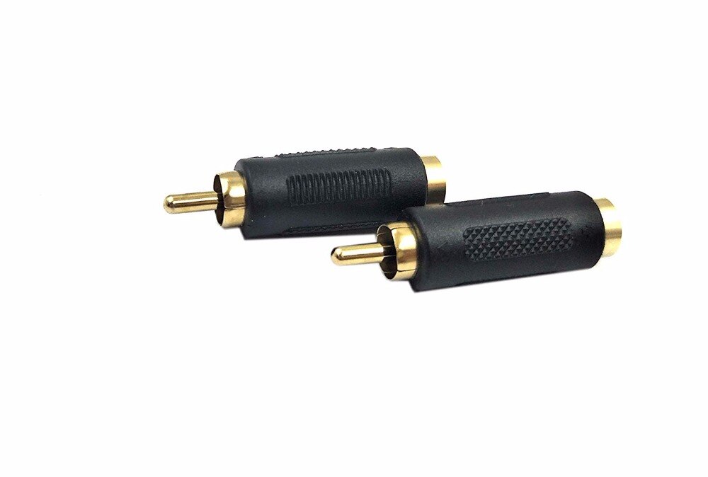 S-video-Adaptador de vídeo compuesto hembra a RCA macho, convertidor de enchufe Mini DIN de 4 pines hembra a RCA macho, 2 paquetes