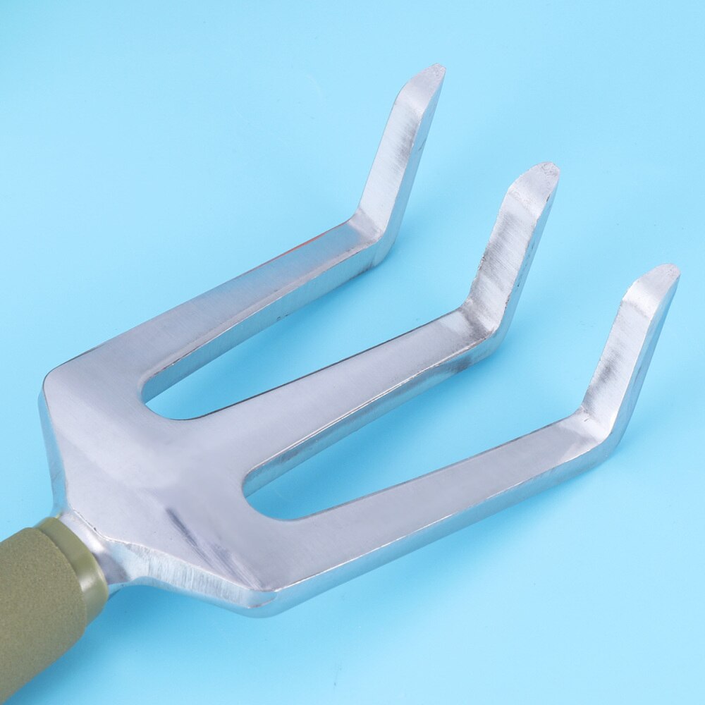 Bend-proof Small Hand Cultivator Soil Tiller Aluminum Hand Fan Rake Lightweight Ergonomic Comfortable Grip Handle for Turning th