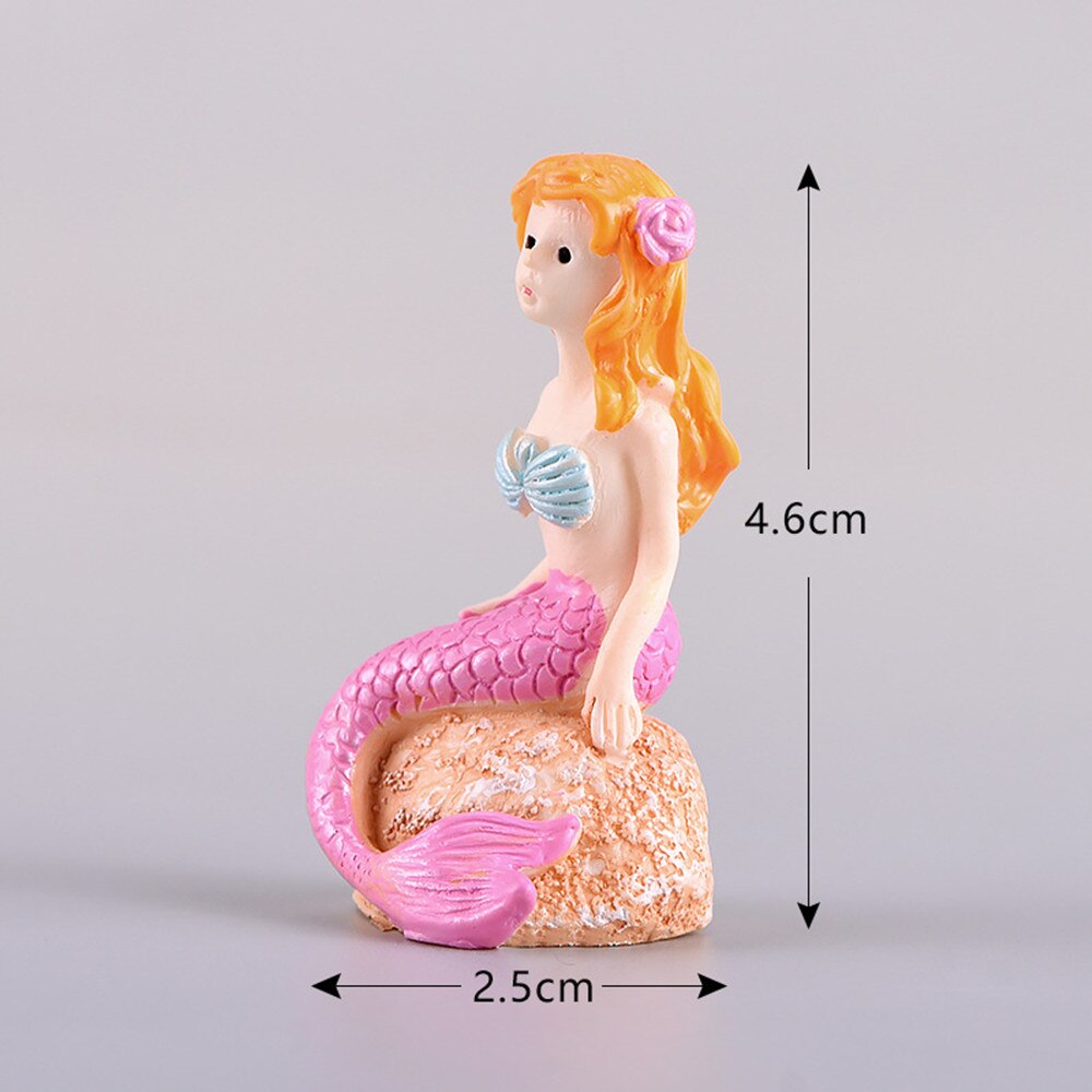 1pc Aquarium Fish Tank Cute Little Mermaid Ornament Aquarium Fish Tank Desk Decoration Accessories Pet Accessories: 8